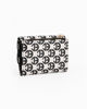 Immagine di ENRICO COVERI - Portafoglio bianco e nero loggato da donna con patta e tasca posteriore