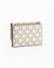 Immagine di ENRICO COVERI - Portafoglio bianco loggato da donna con patta e tasca posteriore