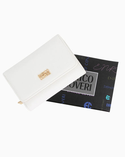 Immagine di ENRICO COVERI - Portafoglio bianco da donna con patta