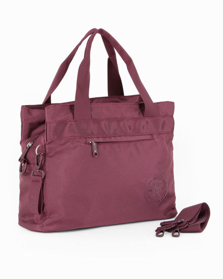 Immagine di RIFLE - Borsa a due manici bordeaux con tasca frontale e tre scomparti principali