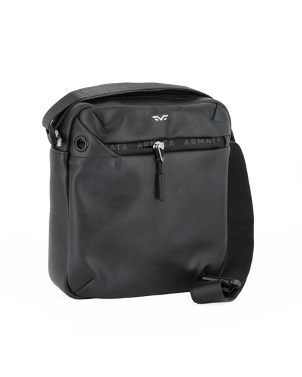 Immagine di ARMATA DI MARE - Borsello nero con logo frontale e doppia tasca esterna