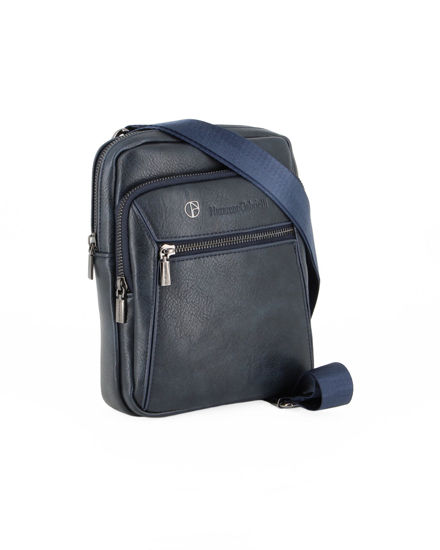 Immagine di NAZZARENO GABRIELLI - Borsello blu con doppia tasca frontale