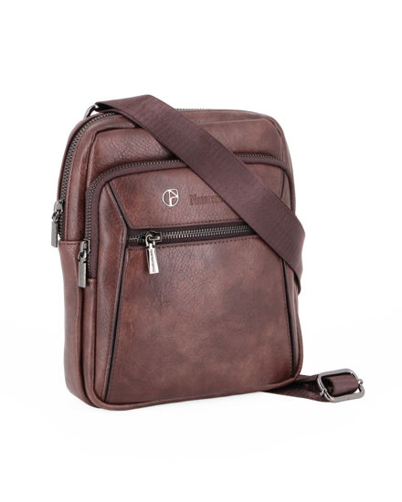 Immagine di NAZZARENO GABRIELLI - Borsello testa moro con doppia tasca frontale