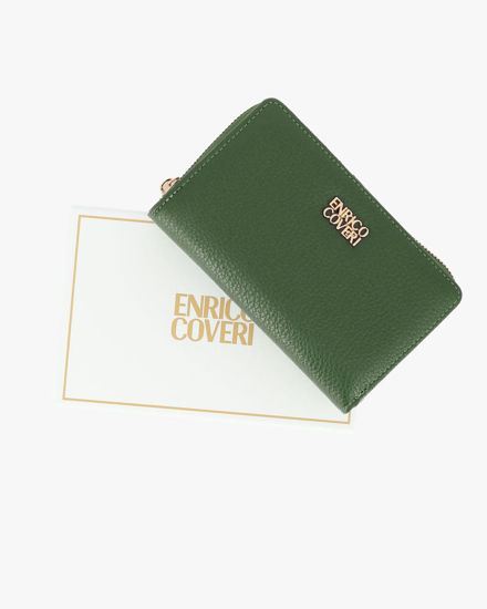 Immagine di ENRICO COVERI - Portafoglio verde da donna con due scomparti principali
