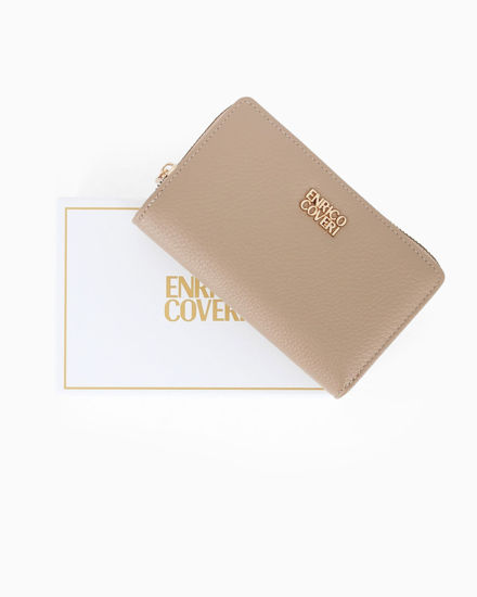 Immagine di ENRICO COVERI - Portafoglio taupe da donna con due scomparti principali