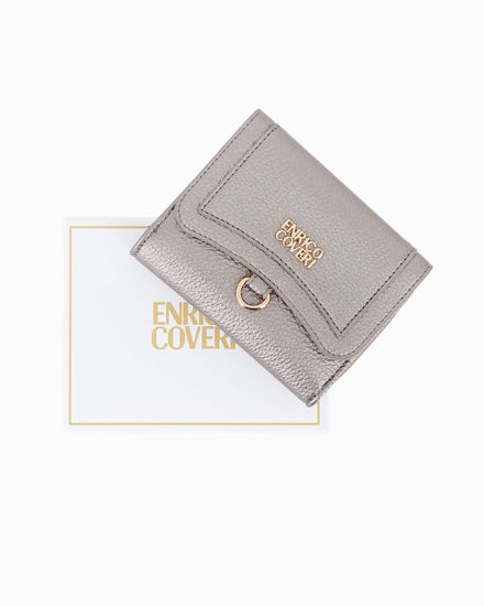 Immagine di ENRICO COVERI - Portafoglio fumo da donna con patta e tasca posteriore