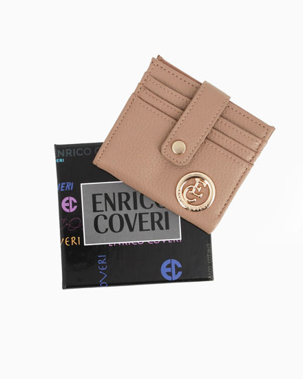 Immagine di ENRICO COVERI - Portacarte khaki da donna con pattina e logo
