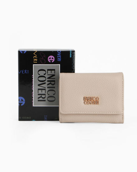 Immagine di ENRICO COVERI - Portafoglio beige da donna con patta