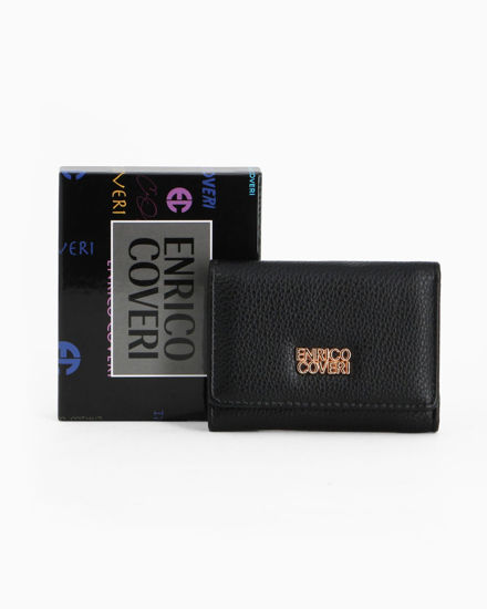 Immagine di ENRICO COVERI - Portafoglio nero da donna con patta