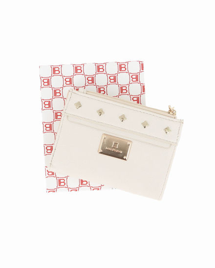 Immagine di LAURA BIAGIOTTI - Portafoglio panna da donna con pattina e taschino portamanete