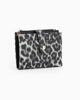 Immagine di LAURA BIAGIOTTI - Portafoglio leoprardato nero da donna con pattina e taschino portamanete