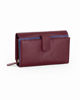Immagine di LAURA BIAGIOTTI - Portafoglio bordeaux in VERA PELLE da donna con patta