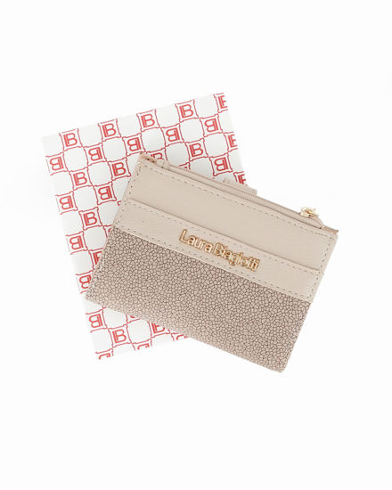 Immagine di LAURA BIAGIOTTI - Portafoglio naturale loggato da donna con pattina e taschino portamanete