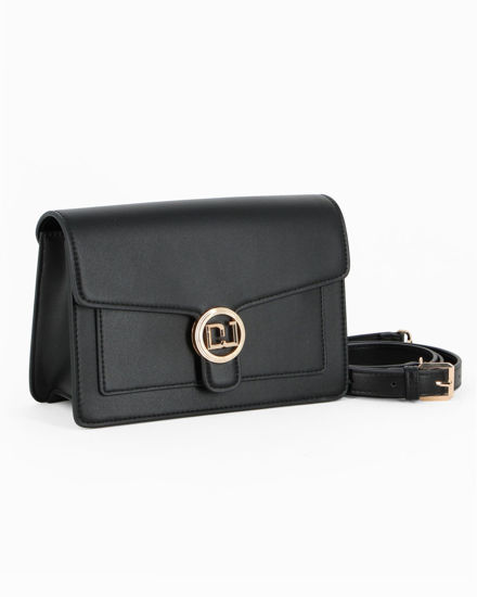 Immagine di DAVID JONES - Tracollina nera con patta e tasca frontale e posteriore