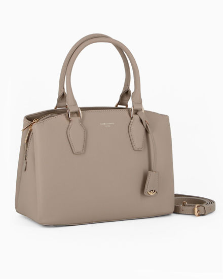 Immagine di DAVID JONES - Borsa a due manici taupe scuro con ciondolo