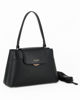 Immagine di DAVID JONES - Borsa ad un manico nera con patta e tasca posteriore, tracolla removibile