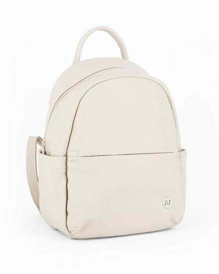 Immagine di DAVID JONES - Zaino crema con tasche laterali e tasca frontale e posteriore