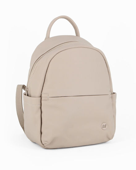 Immagine di DAVID JONES - Zaino beige con tasche laterali e tasca frontale e posteriore