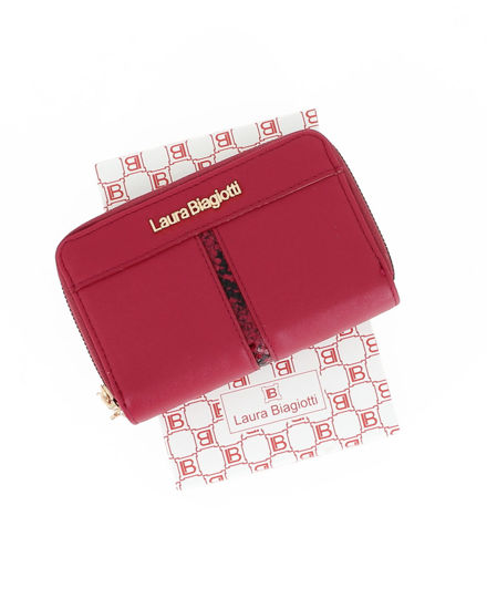 Immagine di LAURA BIAGIOTTI - Portafoglio rubino da donna con doppia cerniera e inserto in cocco
