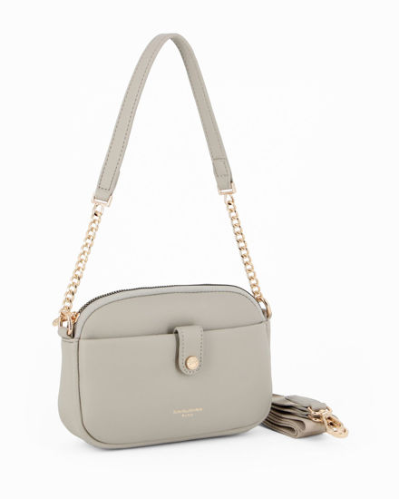 Immagine di DAVID JONES - Minibag beige con tasca frontale e tracolla removibile
