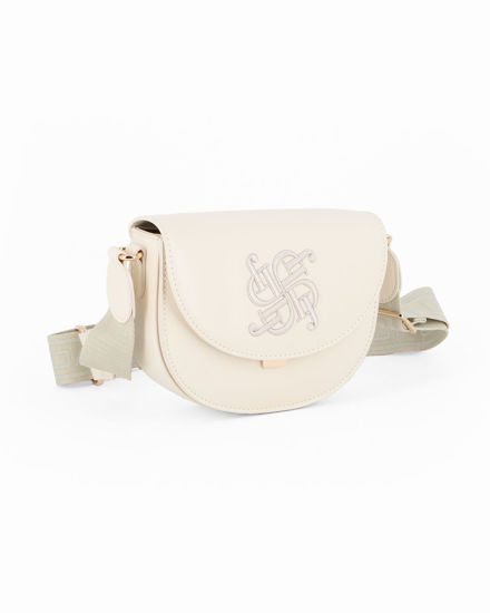 Immagine di DAVID JONES - Tracollina bianca con patta e logo frontale