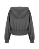 Immagine di BACHATA - Felpa corta con cappuccio e maniche a pipistrello da donna zip intera grigio scuro