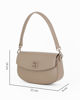 Immagine di DAVID JONES - Minibag taupe con patta e chiusura a girello, tracolla removibile