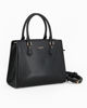 Immagine di DAVID JONES - Borsa a due manici nera con tasca posteriore, tracolla removibile
