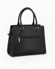 Immagine di DAVID JONES - Borsa a due manici nera con tasca posteriore, tracolla removibile
