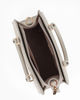 Immagine di DAVID JONES - Borsa a due manici beige con tasca posteriore, tracolla removibile