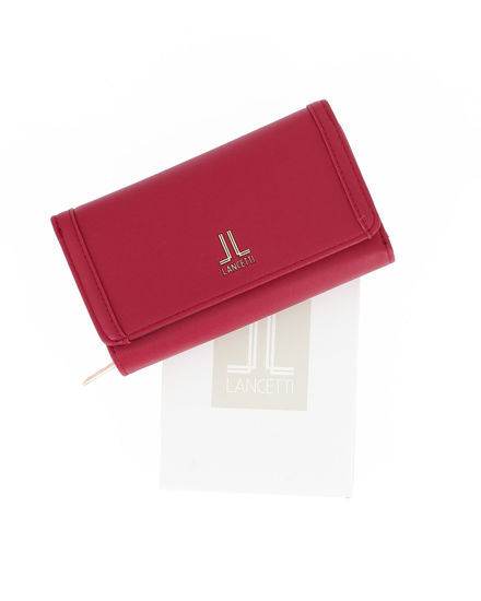 Immagine di LANCETTI - Portafoglio rubino da donna con patta