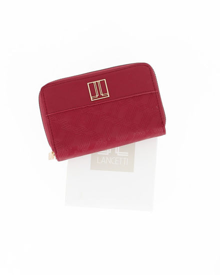 Immagine di LANCETTI - Portafoglio rubino da donna con doppia cerniera