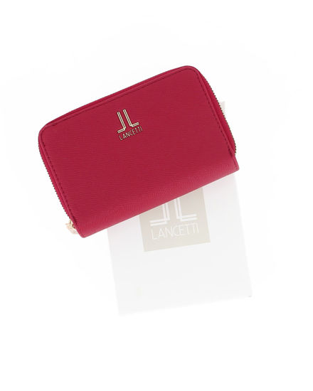 Immagine di LANCETTI - Portafoglio rubino da donna con doppia cerniera