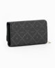 Immagine di LANCETTI - Portafoglio nero loggato da donna con patta