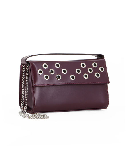 Immagine di TATOO - Minibag ad un manico bordeaux con occhielli sulla patta