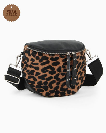 Immagine di NARDINI - Marsupio leopardato da donna in VERA PELLE, MADE IN ITALY