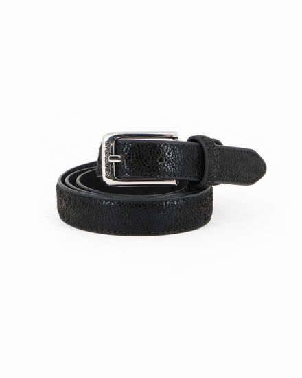 Immagine di SOLO SOPRANI - Cinta nera da donna con fodera in VERA PELLE