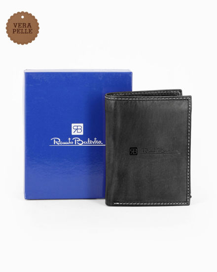 Immagine di RENATO BALESTRA - Portafoglio nero in VERA PELLE da uomo