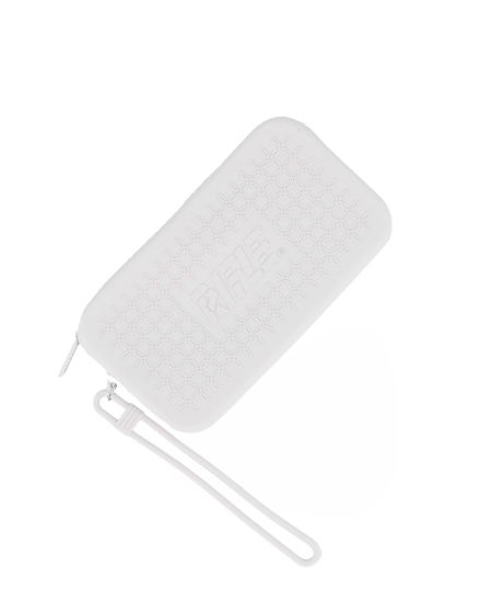 Immagine di RIFLE - Pochette bianca in silicone con polsiera