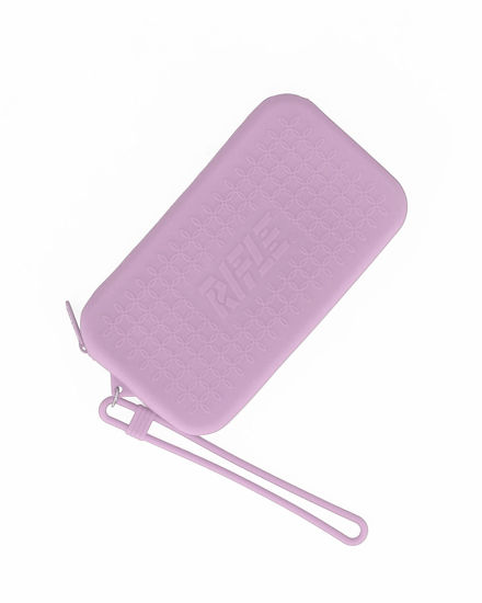 Immagine di RIFLE - Pochette lilla in silicone con polsiera