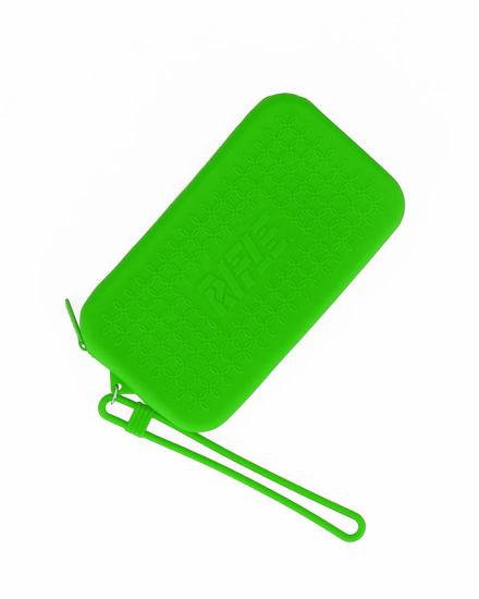 Immagine di RIFLE - Pochette verde in silicone con polsiera