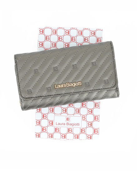 Immagine di LAURA BIAGIOTTI - Portafoglio metal trapuntato da donna con patta