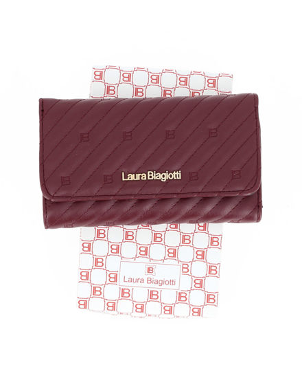 Immagine di LAURA BIAGIOTTI - Portafoglio bordeaux trapuntato da donna con patta