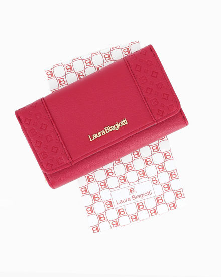 Immagine di LAURA BIAGIOTTI - Portafoglio rubino da donna con patta loggata