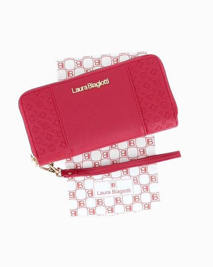 Immagine di LAURA BIAGIOTTI - Portafoglio rubino loggato da donna con doppia cerniera e polsiera removibile