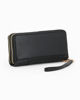 Immagine di LAURA BIAGIOTTI - Portafoglio nero loggato da donna con doppia cerniera e polsiera removibile