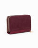 Immagine di LAURA BIAGIOTTI - Portafoglio bordeaux scamosciato da donna con doppia cerniera