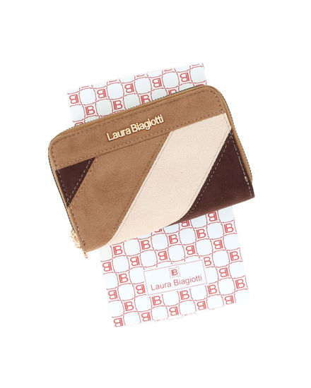 Immagine di LAURA BIAGIOTTI - Portafoglio terra scamosciato da donna con doppia cerniera
