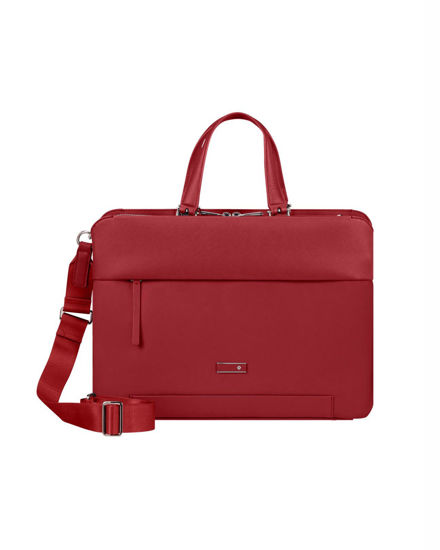 Immagine di SAMSONITE - Cartella porta pc rossa con tre scomparti principali e tasca frontale, tracolla regolabile e removibile