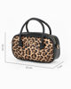 Immagine di RIFLE - Minibag nera con parte frontale leopardata, tracolla removibile